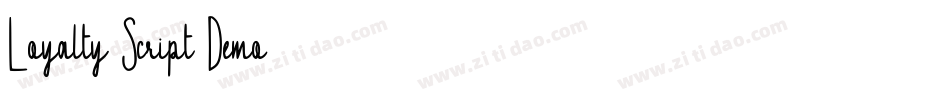 Loyalty Script Demo字体转换